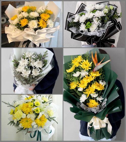 山东烟台莱州市虎头崖镇白事花束代送
